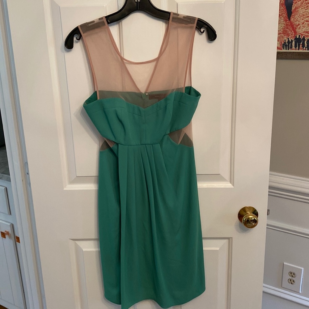BCBGMaxAzria Cocktail Mini Dress Green Size 4